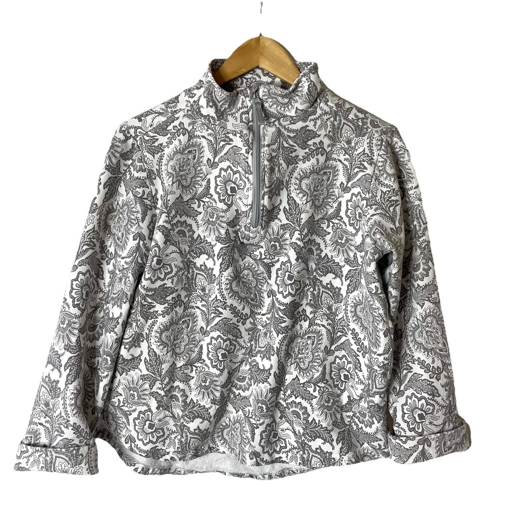 Vera Bradley Sweatshirt Top Womens XL Extra Large 1/4 Zip Pullover With Pockets